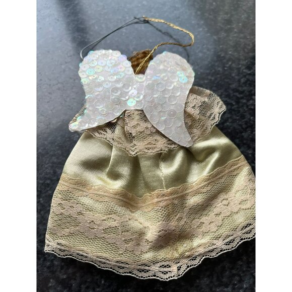 Vtg 1970's Detroit Artist Mary Ewald Christmas Ornament Angel Clothespin Doll - Picture 7 of 9